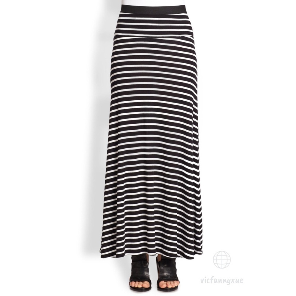 Bcbgmaxazria blue striped maxi skirt xxs